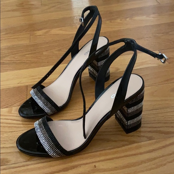 Aldo Sparkle Block Heels Size 9 - Picture 1 of 5